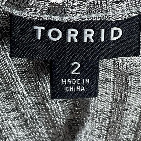 Torrid Silver Metallic Shimmer Ribbed Knit Trapeze‎ Dress Size 2 (18-20) - Picture 7 of 9